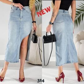 Спідниця жіноча 314 l.blue р.25-29 "Liana Denim" недорого оптом від прямого постачальника