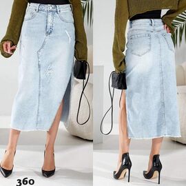 Спідниця жіноча 360 l.blue р.25-29 "Liana Denim" недорого оптом від прямого постачальника