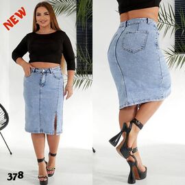 Спідниця жіноча 378 l.blue р.31-38 "Liana Denim" недорого оптом від прямого постачальника