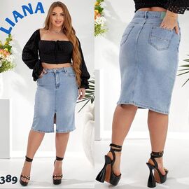 Спідниця жіноча 389 l.blue р.31-38 "Liana Denim" недорого оптом від прямого постачальника