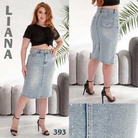 Спідниця жіноча 393 l.blue р.31-38 "Liana Denim" недорого оптом від прямого постачальника
