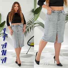 Спідниця жіноча 394 l.grey р.30-36 "Liana Denim" недорого оптом від прямого постачальника