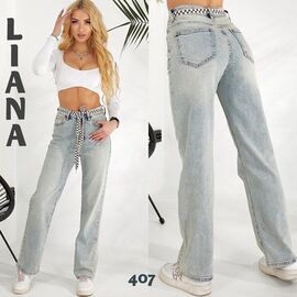 Джинси жіночі 407 l.blue р.25-30 "Liana Denim" недорого оптом від прямого постачальника