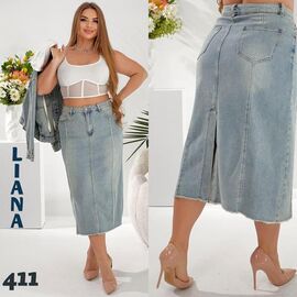 Спідниця жіноча 411 l.blue р.30-36 "Liana Denim" недорого оптом від прямого постачальника