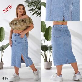 Спідниця жіноча 418 l.blue р.32-42 "Liana Denim" недорого оптом від прямого постачальника