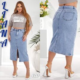 Спідниця жіноча 420 l.blue р.31-38 "Liana Denim" недорого оптом від прямого постачальника