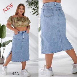 Спідниця жіноча 423 l.blue р.32-42 "Liana Denim" недорого оптом від прямого постачальника