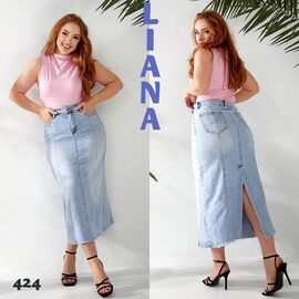 Спідниця жіноча 424 l.blue р.28-33 "Liana Denim" недорого оптом від прямого постачальника