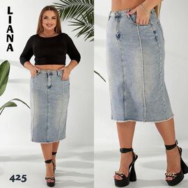Спідниця жіноча 425 l.blue р.31-38 "Liana Denim" недорого оптом від прямого постачальника