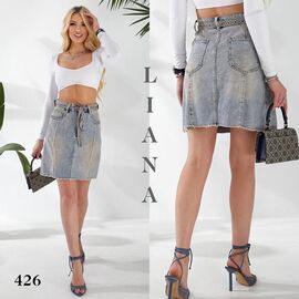 Спідниця жіноча 426 l.blue р.25-30 "Liana Denim" недорого оптом від прямого постачальника