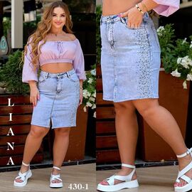Спідниця жіноча 430-1 l.blue р.30-36 "Liana Denim" недорого оптом від прямого постачальника