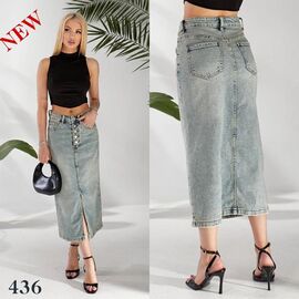 Спідниця жіноча 436 l.blue р.25-30 "Liana Denim" недорого оптом від прямого постачальника