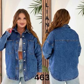 Сорочка жіноча 463 blue р.3XL-5XL "Liana Denim" недорого оптом від прямого постачальника