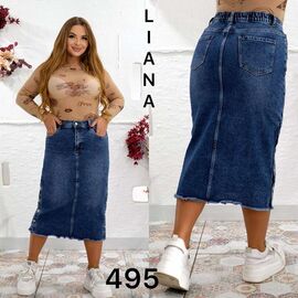 Спідниця жіноча 495 blue р.30-36 "Liana Denim" недорого оптом від прямого постачальника