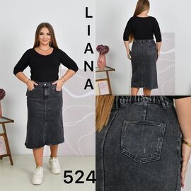 Спідниця жіноча 524 grey р.32-42 "Liana Denim" недорого оптом від прямого постачальника