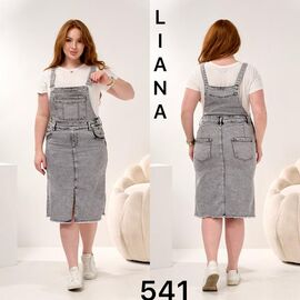 Жіночий сарафан 541 l.grey р.L-5XL "Liana Denim" недорого оптом від прямого постачальника