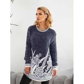 Туніка жіноча LL441 grey р.48-50 "Lola" недорого оптом від прямого постачальника