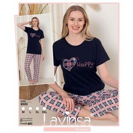 Піжама легка жіноча 8003 navy-old-1 р.M-2XL "DONELLA" недорого оптом від прямого постачальника