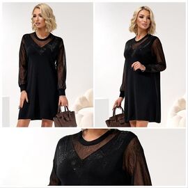 Плаття жіноче LL465 black р.46 "Lola" недорого оптом від прямого постачальника