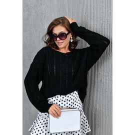 Светр жіночий 8169 black р.one size "Karon" недорого оптом від прямого постачальника