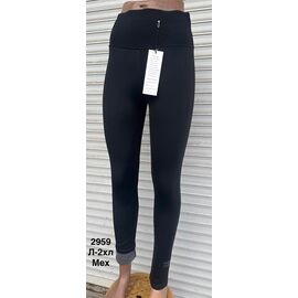 Лосини жіночі теплі 2959 black р.L-2XL "WELL" недорого оптом від прямого постачальника