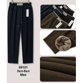 Штани спортивні жіночі теплі 69102 brown р.M-2XL "WELL" недорого оптом від прямого постачальника