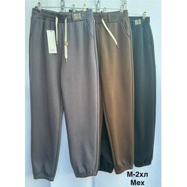 Штани спортивні жіночі теплі 8811 brown р.M-2XL "WELL" недорого оптом від прямого постачальника