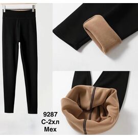 Лосини жіночі теплі 9287 black р.S-2XL "WELL" недорого оптом від прямого постачальника