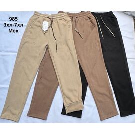 Штани спортивні жіночі теплі 985 brown р.3XL-7XL "WELL" недорого оптом від прямого постачальника