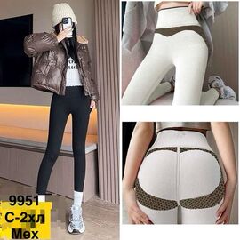 Лосини жіночі теплі 9951 black р.S-2XL "WELL" недорого оптом від прямого постачальника