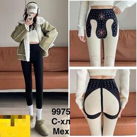 Лосини жіночі теплі 9975 black р.S-2XL "WELL" недорого оптом від прямого постачальника