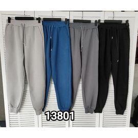 Фотография Штаны спортивные мужские утеплённые 13801 d.grey р.52-58 "LOOK" недорого оптом от прямого поставщика