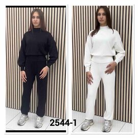 Костюм спортивний жіночий теплий 2544-1 black р.42-48 "LOOK" недорого оптом від прямого постачальника