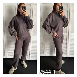 Костюм спортивний жіночий теплий 2544-1 l.brown р.42-48 "LOOK" недорого оптом від прямого постачальника