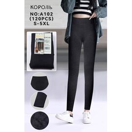 Лосини жіночі теплі A102 black р.48-54 "WHITE" недорого оптом від прямого постачальника