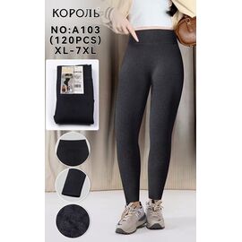 Лосини жіночі теплі A103 black р.54-60 "WHITE" недорого оптом від прямого постачальника