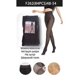 Колготи жіночі теплі F262 black р.48-54 "WHITE" недорого оптом від прямого постачальника