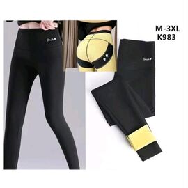 Лосини жіночі теплі K983 black р.M-3XL "WHITE" недорого оптом від прямого постачальника
