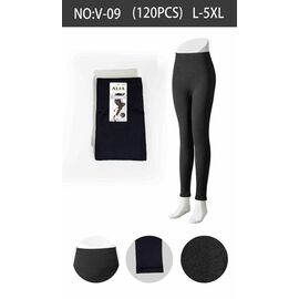 Лосини жіночі теплі V09 black р.48-54 "WHITE" недорого оптом від прямого постачальника