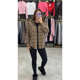 Сорочка жіноча 1662 beige р.42-52 "BONJOUR" недорого оптом від прямого постачальника