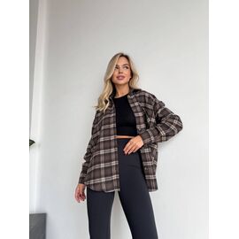 Сорочка жіноча 1662 brown р.42-52 "BONJOUR" недорого оптом від прямого постачальника