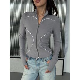 Кофта жіноча 1694 grey р.42-46 "BONJOUR" недорого оптом від прямого постачальника