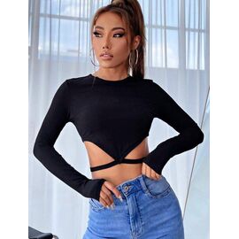 Топ жіночий 5095 black р.42-48 "BONJOUR" недорого оптом від прямого постачальника