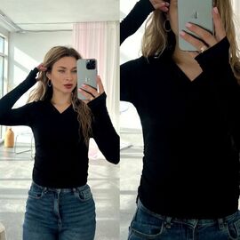 Светр жіночий 5143 black р.42-48 "BONJOUR" недорого оптом від прямого постачальника