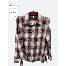Сорочка жіноча 3504+ wine р.2XL-6XL "BASE" недорого оптом від прямого постачальника
