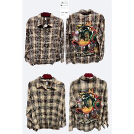 Сорочка жіноча 705-3 brown р.XL-5XL "BASE" недорого оптом від прямого постачальника