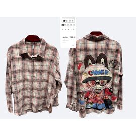 Сорочка жіноча 735-1 peach р.XL-5XL "BASE" недорого оптом від прямого постачальника