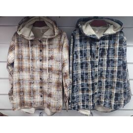 Сорочка тепла жіноча 8193 beige-brown р.M-2XL "BASE" недорого оптом від прямого постачальника