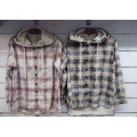 Сорочка тепла жіноча 8193 khaki р.M-2XL "BASE" недорого оптом від прямого постачальника