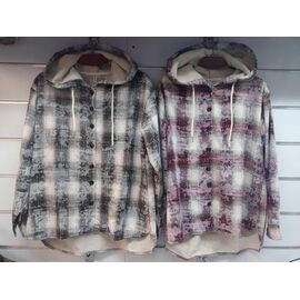 Сорочка тепла жіноча 8193 wine р.M-2XL "BASE" недорого оптом від прямого постачальника